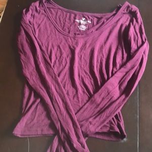 Cropped American eagle long sleeve shirt